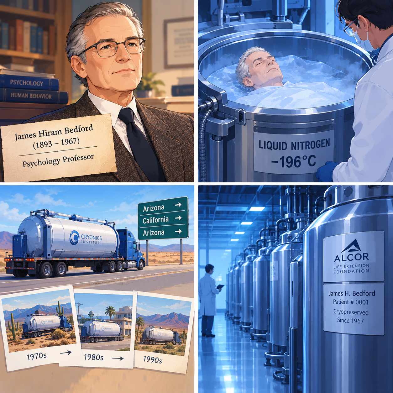 Cryonics preservation unit
